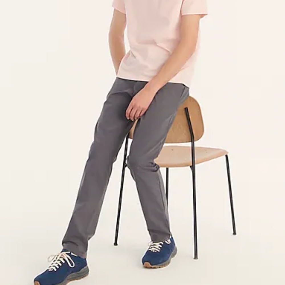 J crew 484 slim fit tech pants Bedford coal grey